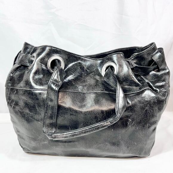 Vans Cool it Now Shoulder Tote Bag Large Black Braided Loop Handles Purse New - Picture 2 of 13